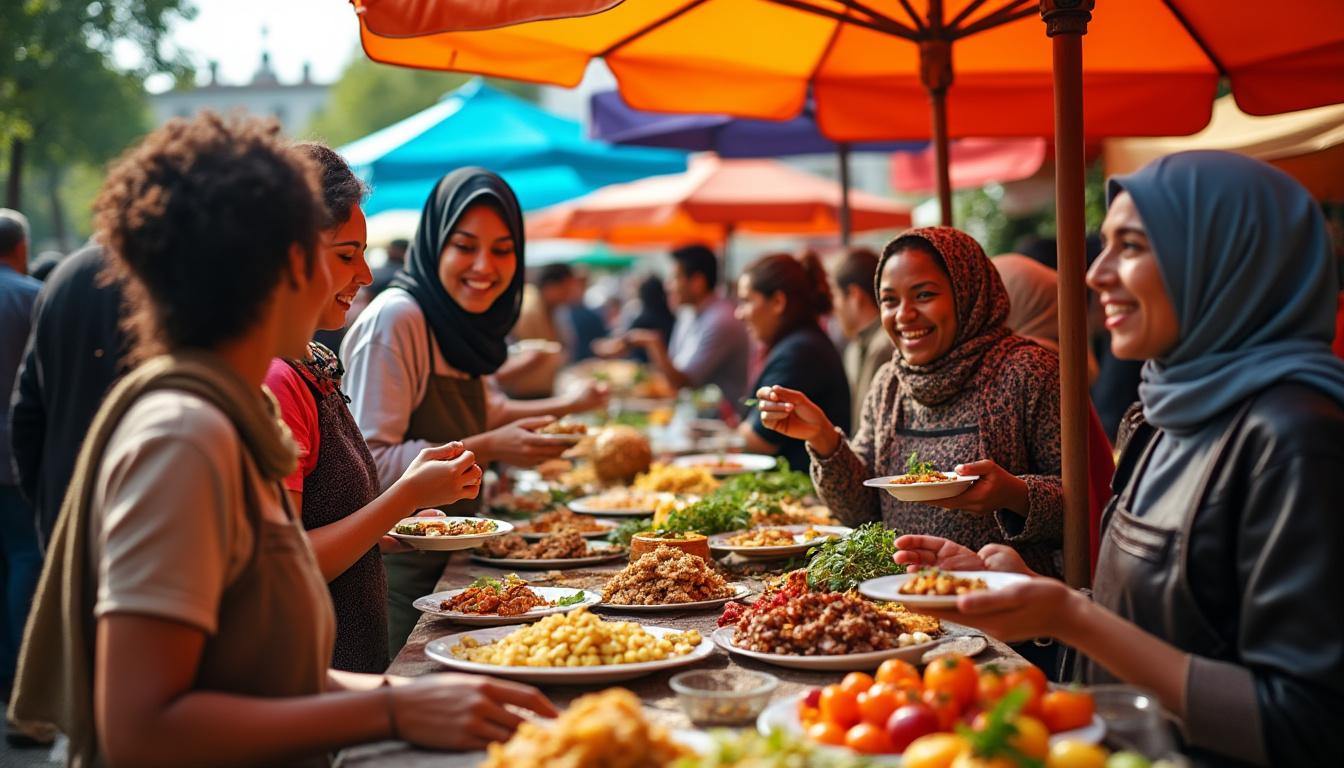 découvrez la dixième édition gourmande du refugee food festival à lyon, un événement solidaire alliant saveurs du monde et partage culinaire unique.